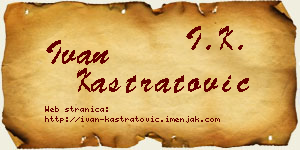 Ivan Kastratović vizit kartica